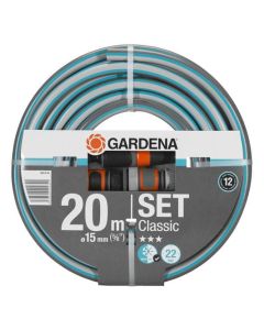 Tuyau d'arrosage Classic 20m 15mm + raccords Gardena