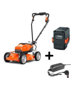 Pack tondeuse à batterie LB448iV + 1 Batterie 40-B140 + 1 Chargeur 40C80 Husqvarna